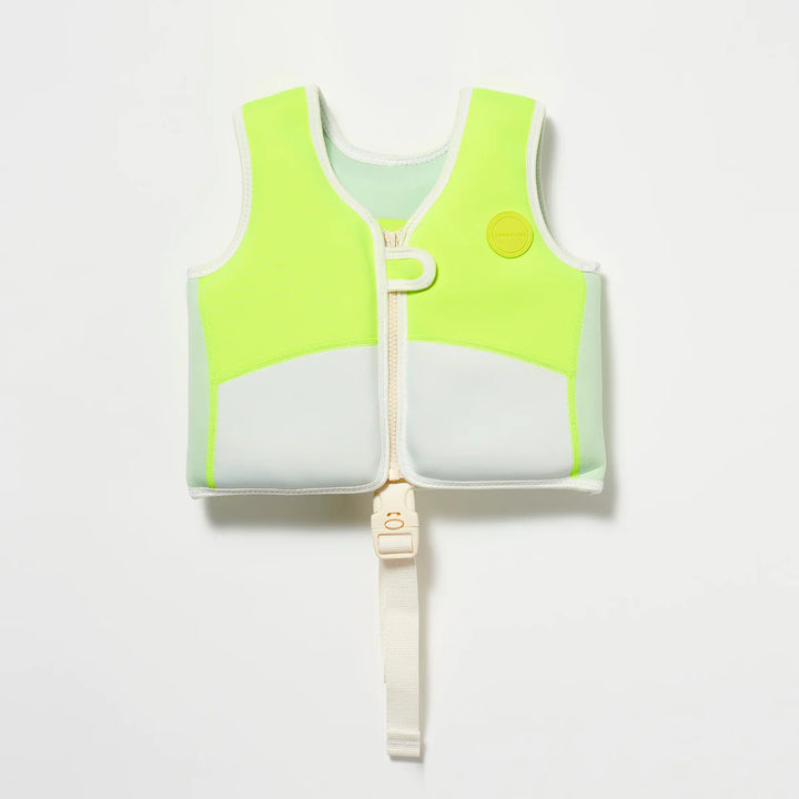 Swim Vest 1-2 Shark Tribe Blue Neon Citrus by SunnyLife