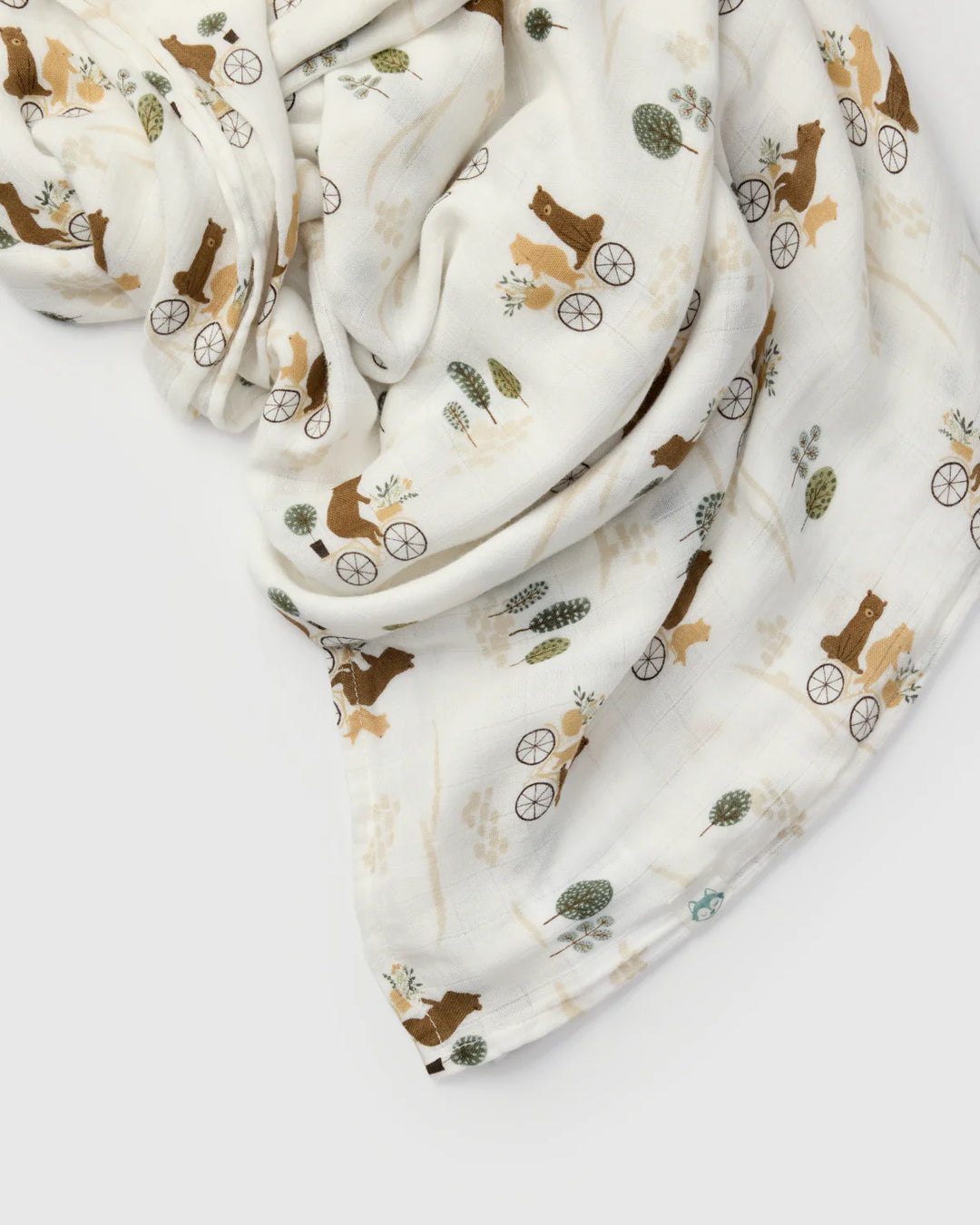 Muslin Swaddle - Bears on Bikes