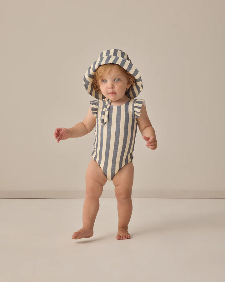  Scoop Back Swimsuit - Retro Stripe by Quincy Mae 