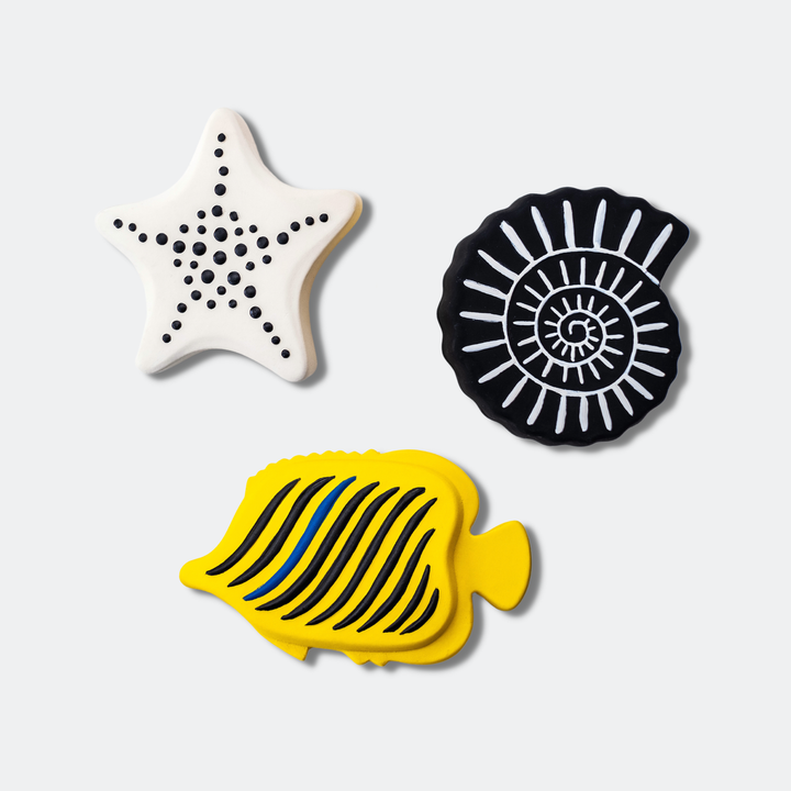 Sensory Natural Rubber Bath Toys - 3-Pack