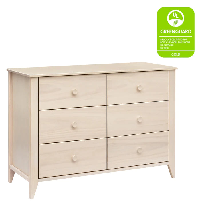 Babyletto Sprout 6-Drawer Double Dresser Washed Natural Babyletto Sprout 6-Drawer Double Dresser Washed Natural