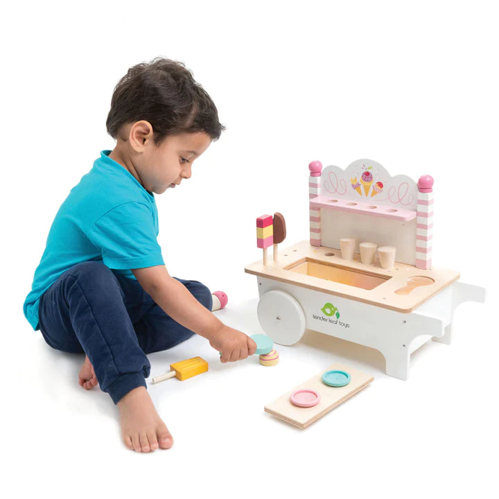 Ice Cream Cart Wood Toy by Tender Leaf Toys