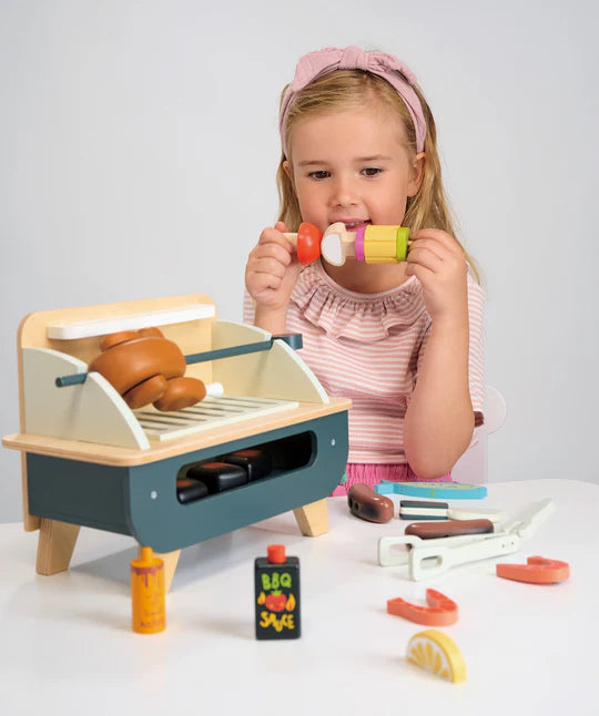 Barbeque Play Set Wood Toy by Tender Leaf