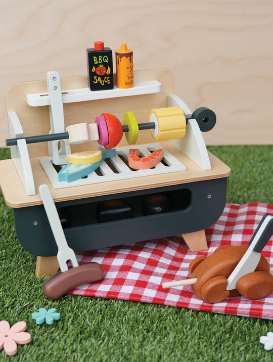 Barbeque Play Set Wood Toy by Tender Leaf