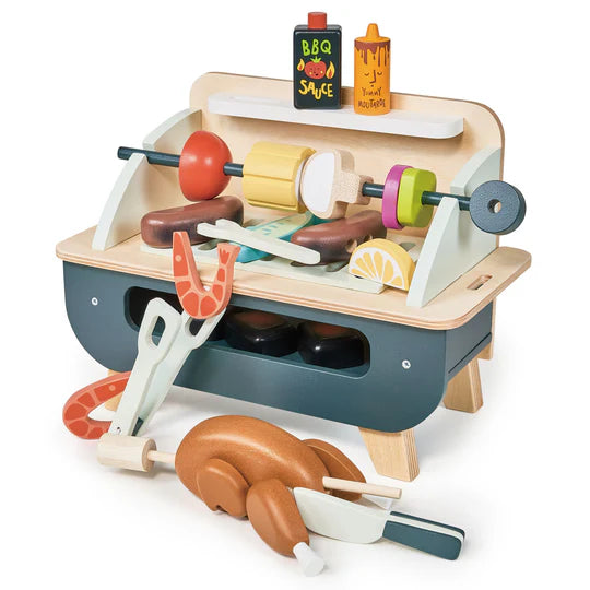 Barbeque Play Set Wood Toy by Tender Leaf