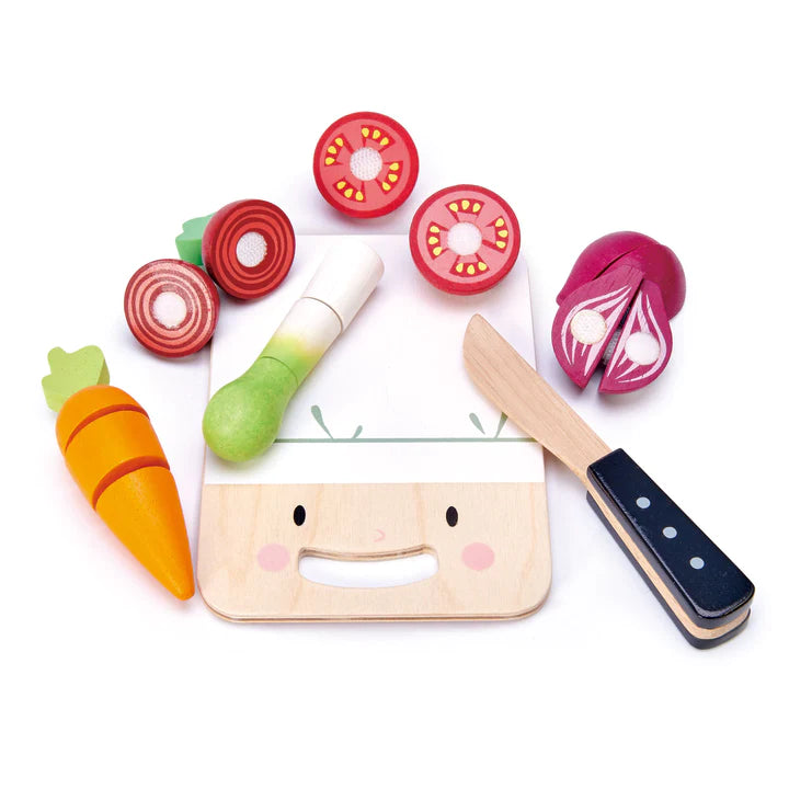 Mini Chef Chopping Board Wood Toy by Tender Leaf Toys