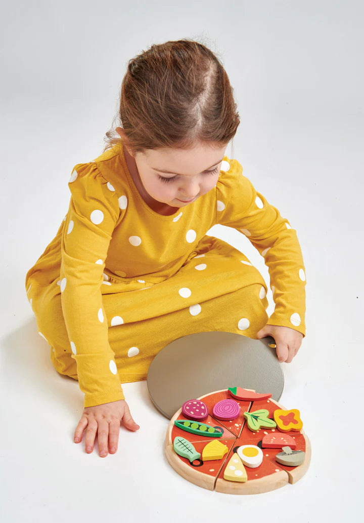 Pizza Party Wood Toy by Tender Leaf Toy