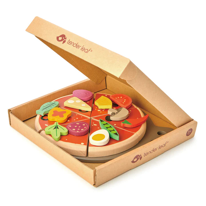 Pizza Party Wood Toy by Tender Leaf Toy