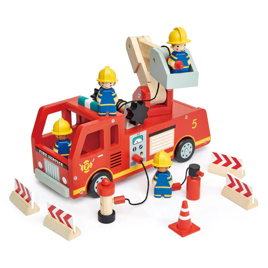 Fire Engine Wood Toy by Tender Leaf