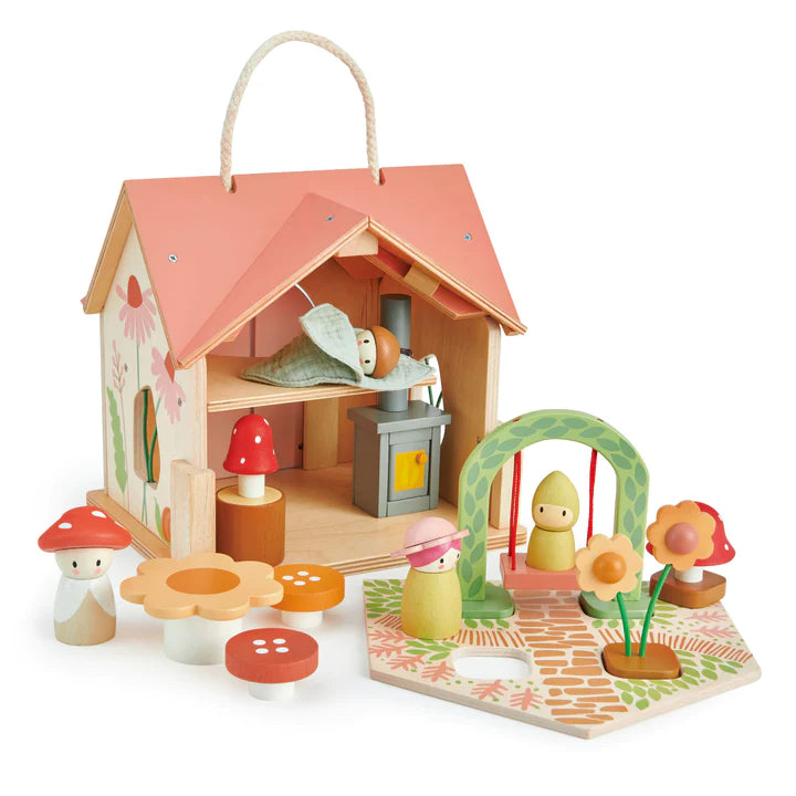 Rosewood Cottage Wood Toy by Tender Leaf Toys