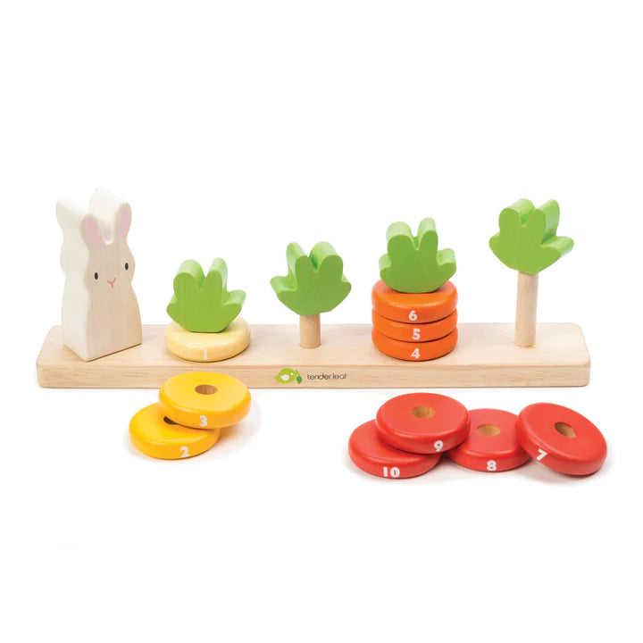 Counting Carrots Wood Toy by Tender Leaf Toys
