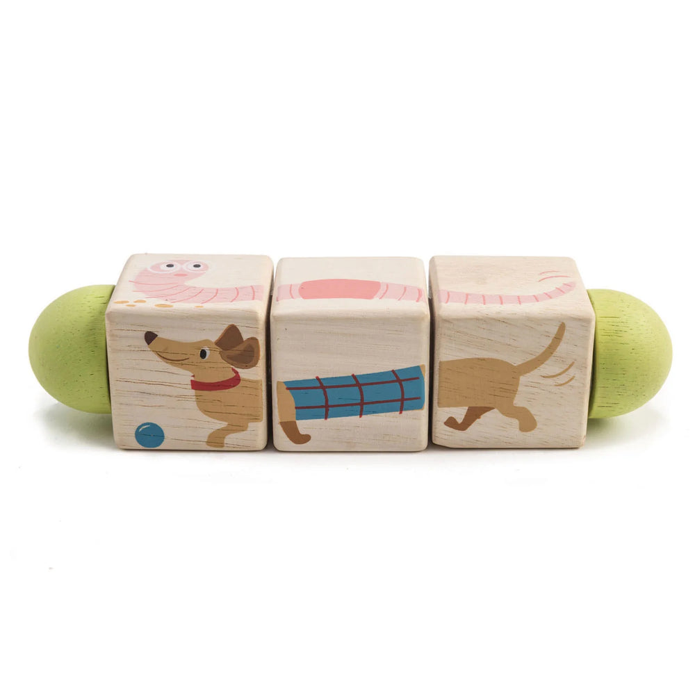 Twisting Cubes Wood Toy by Tender Leaf Toys