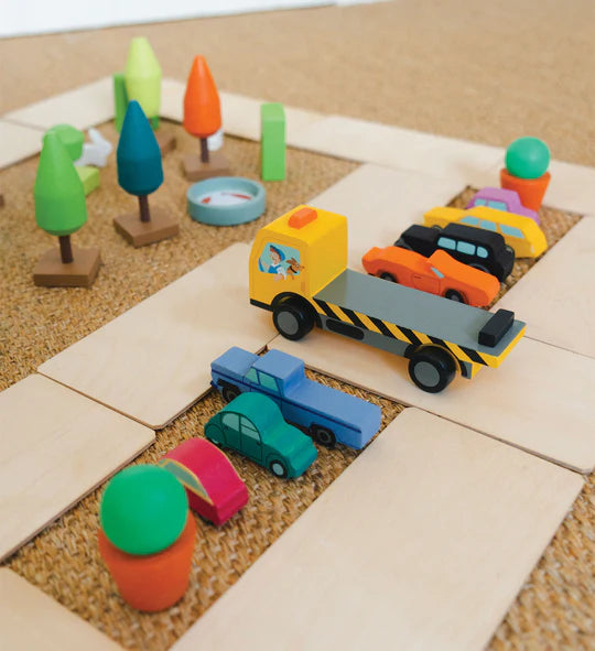 Stacking Cars Wood Toy by Tender Leaf