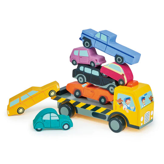 Stacking Cars Wood Toy by Tender Leaf