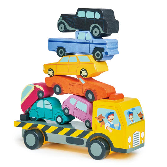 Stacking Cars Wood Toy by Tender Leaf