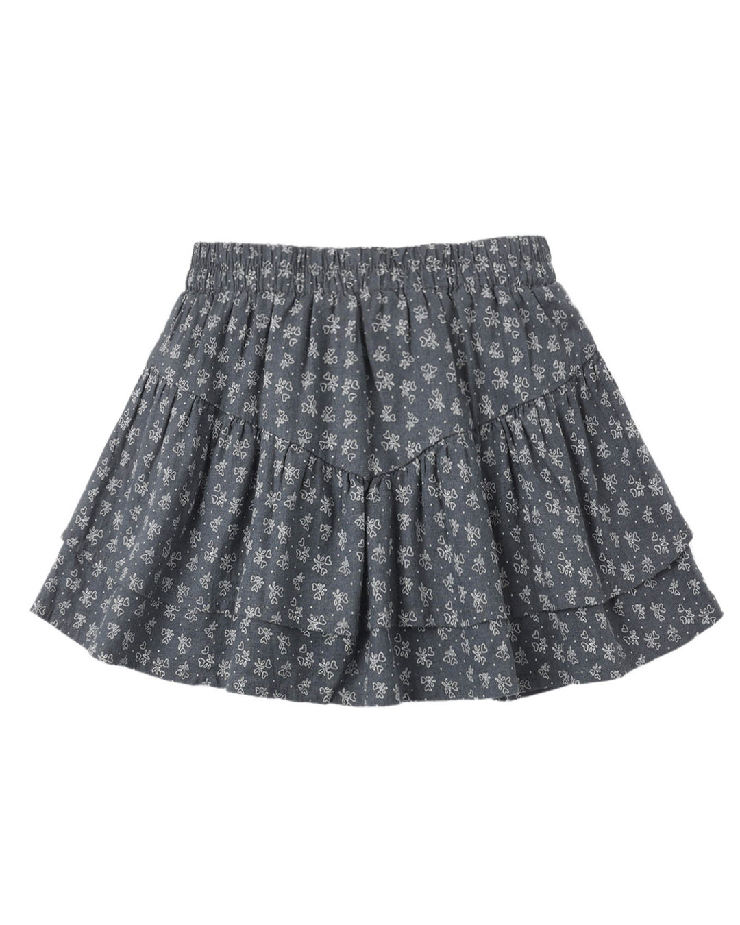 Tiered Mini Skirt - Heart Ditsy by Rylee + Cru