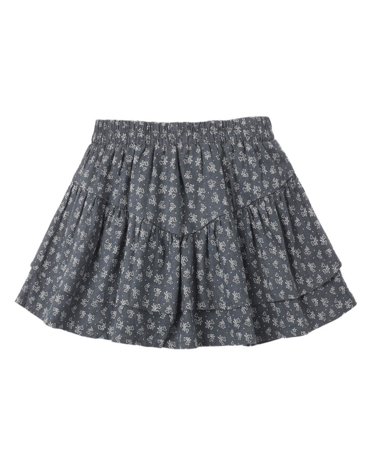 Tiered Mini Skirt - Heart Ditsy by Rylee + Cru