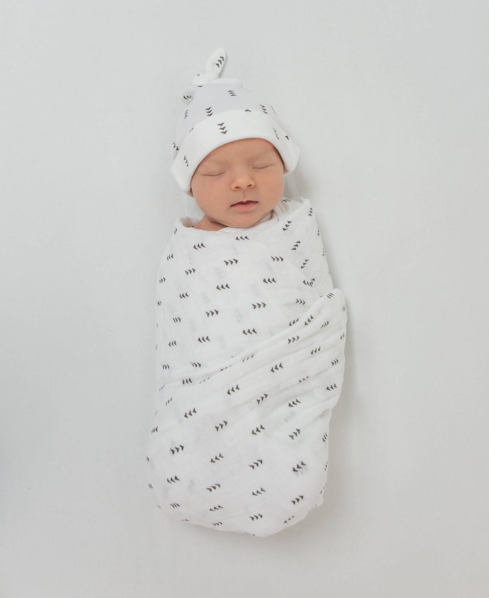 Tiny Arrows Muslin Swaddle Blanket