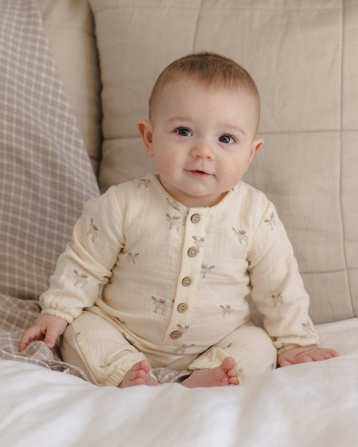 Woven Jumpsuit Moose by Quincy Mae
