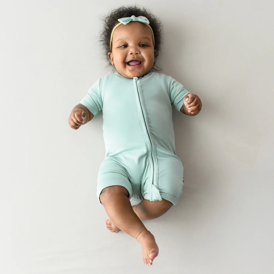 Zippered Shortall Romper - Sage