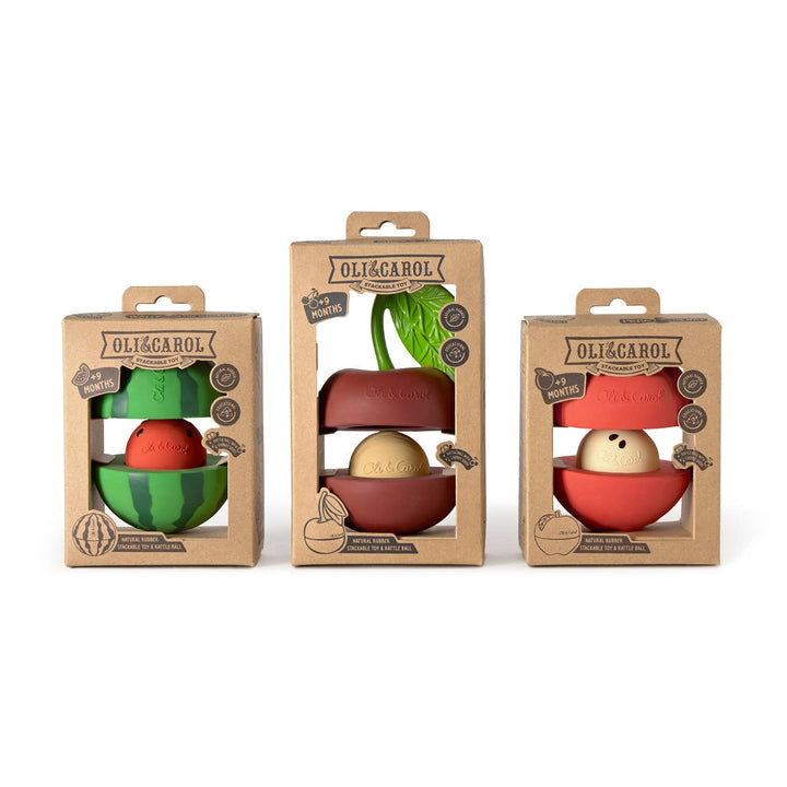 Watermelon Stacking Toy & Rattle Ball by Oli & Carol at Babesta