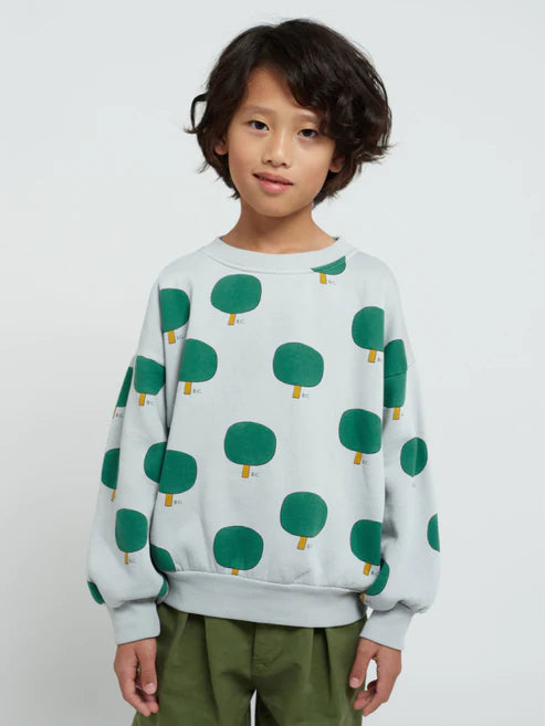 Green Tree All Over Sweatshirt by Bobo Choses