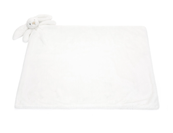 White Bashful Luxe Bunny Luna Blanket - Babesta