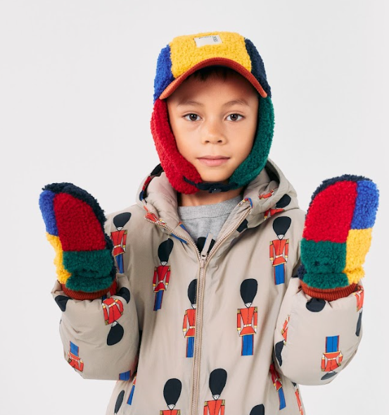 Color Block Sheepskin Chapka by Bobo Choses