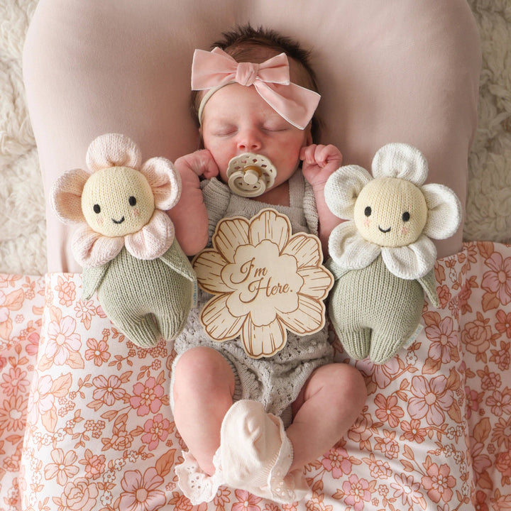 Baby Daisy Blush Pink Knitted Toy
