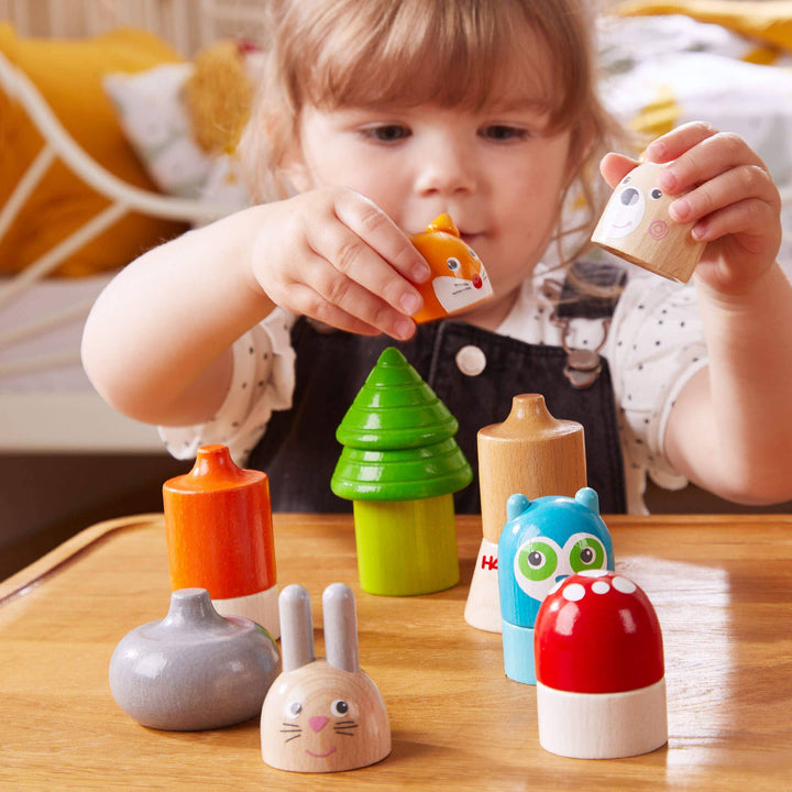 Forest Animals Wooden Stacking Toy by HABA USA at Babesta