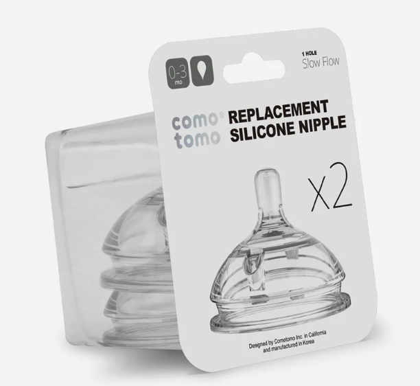 Silicone Nipples Slow Flow by Comotomo