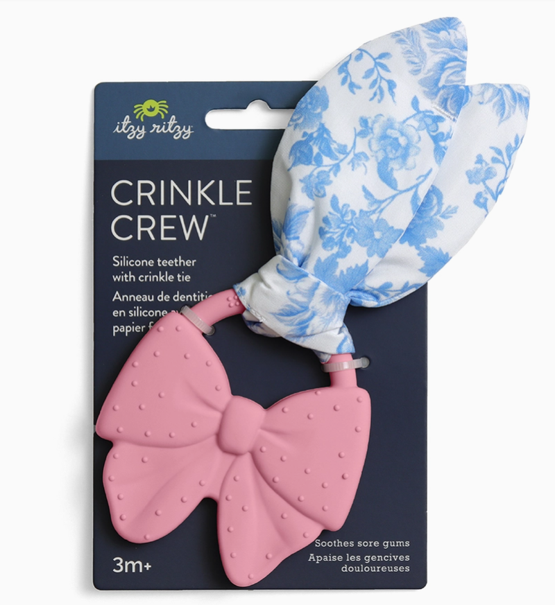 crinkle crew pink bow by itzy ritzy