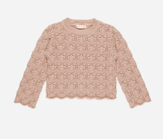 Crochet Knit Pullover by Rylee + Cru