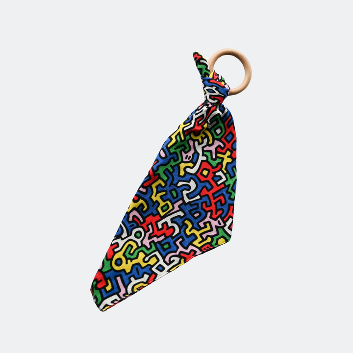 Keith Haring Sensory Teething Lovey by Etta Loves USA at Babesta