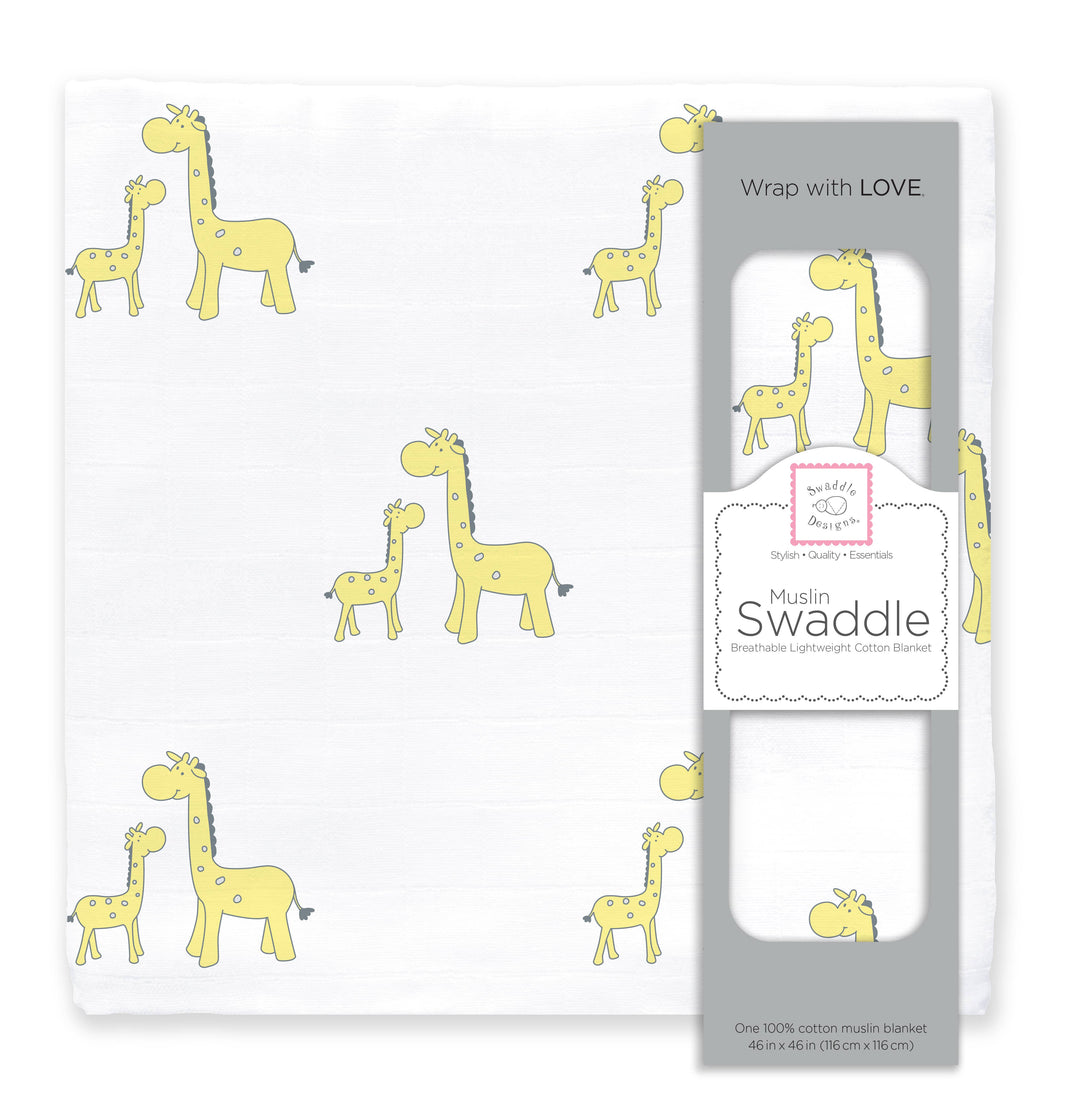 Giraffe Muslin Swaddle Blanket