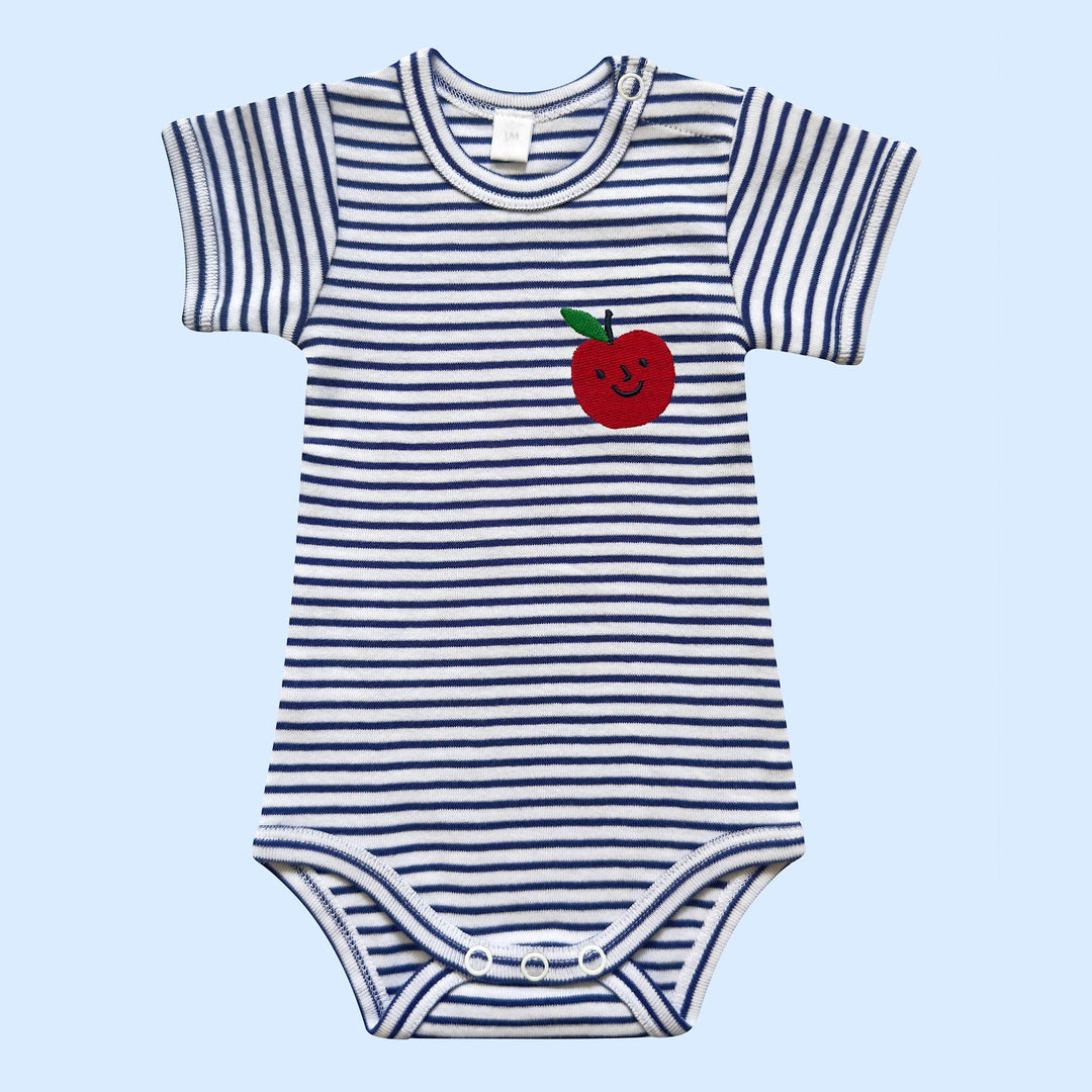 Apple Stripe Organic Onesie - Babesta