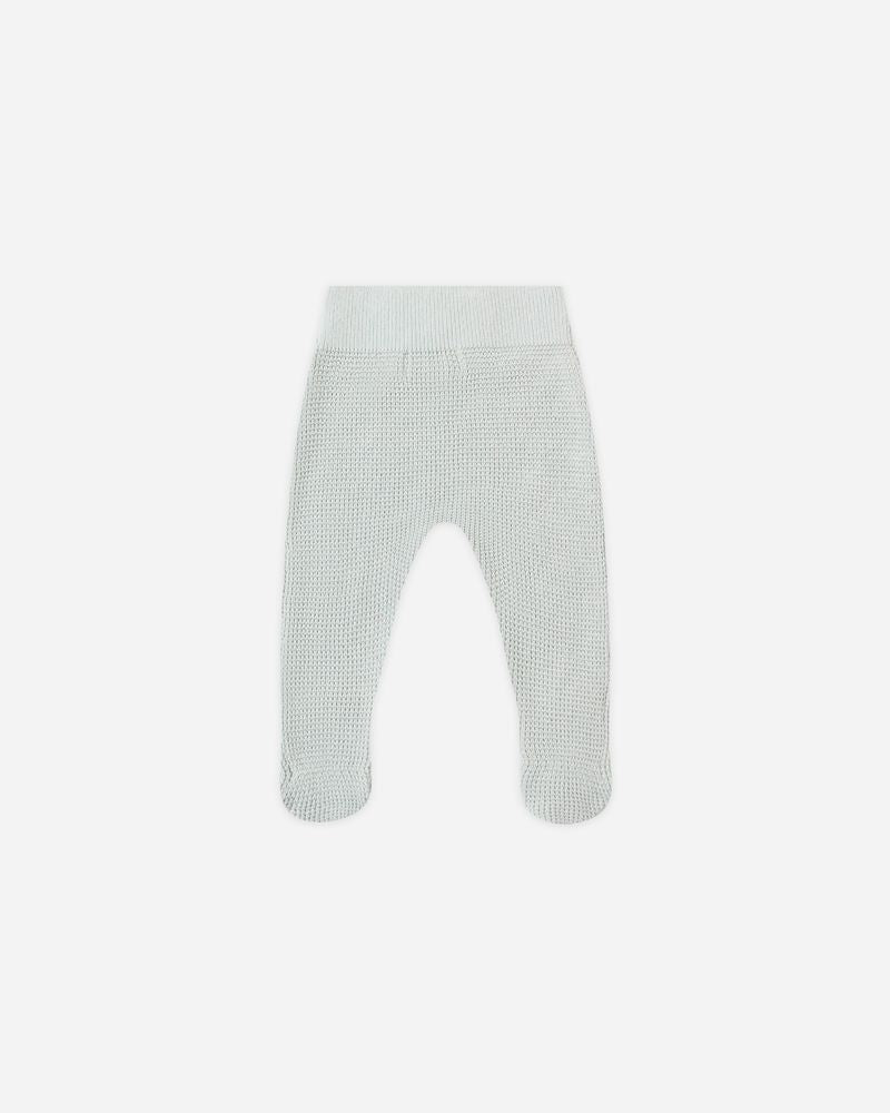 Ice Blue Footed Knit Pant by Quincy Mae