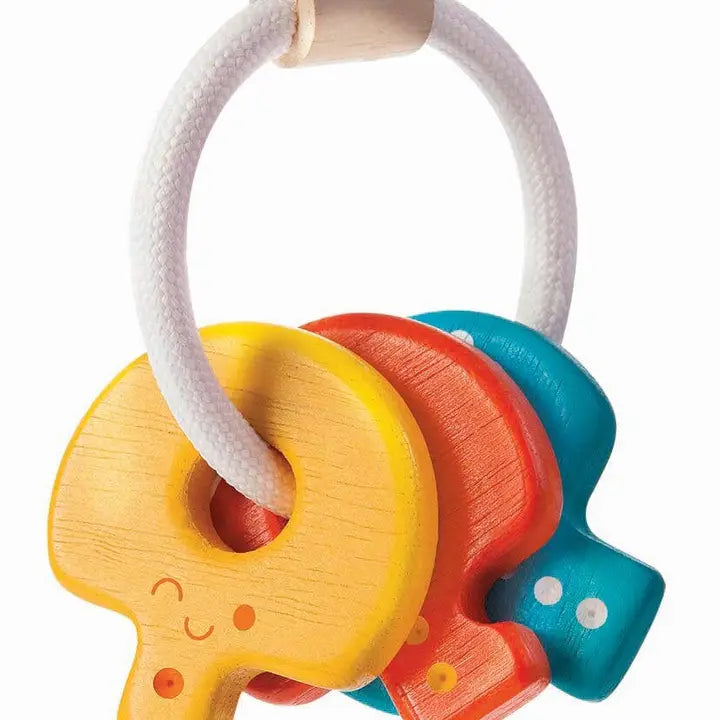 plan toys sustainable non toxic baby keys ring rattle toy 