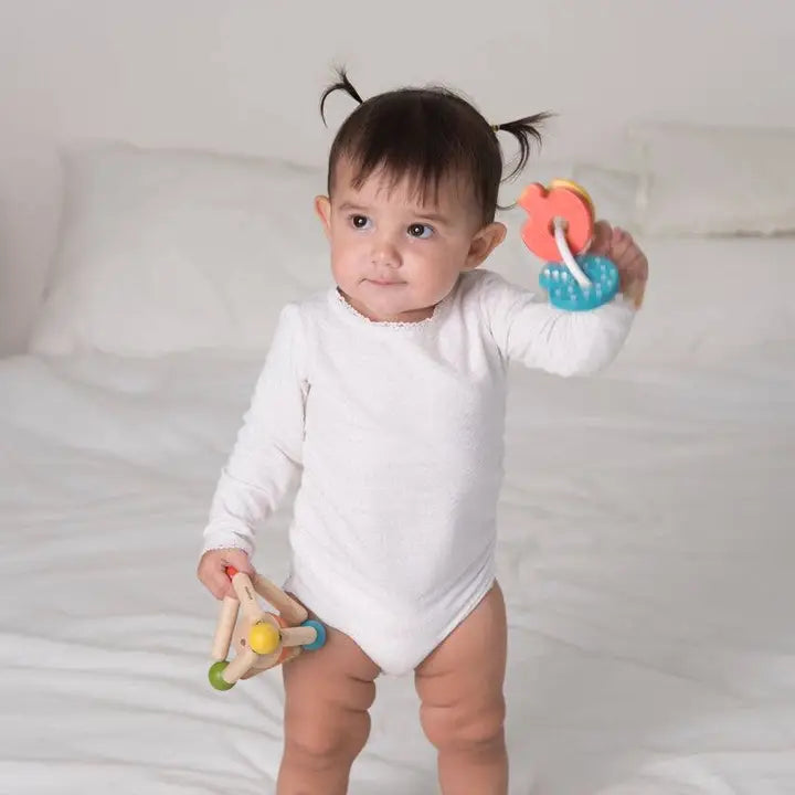 plan toys sustainable non toxic baby keys ring rattle toy 