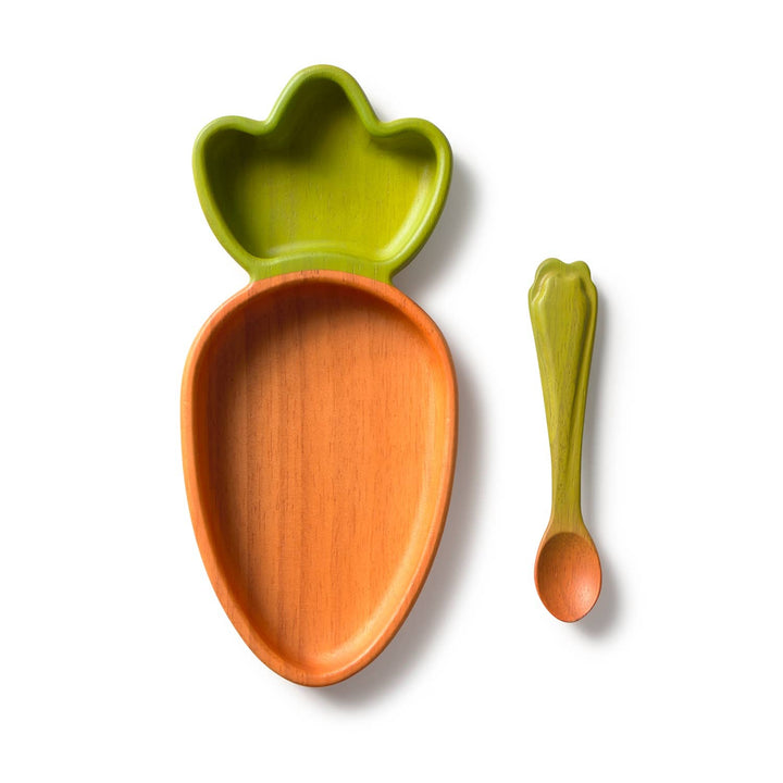 cathy the carrot plate and spoon set by oli & carol