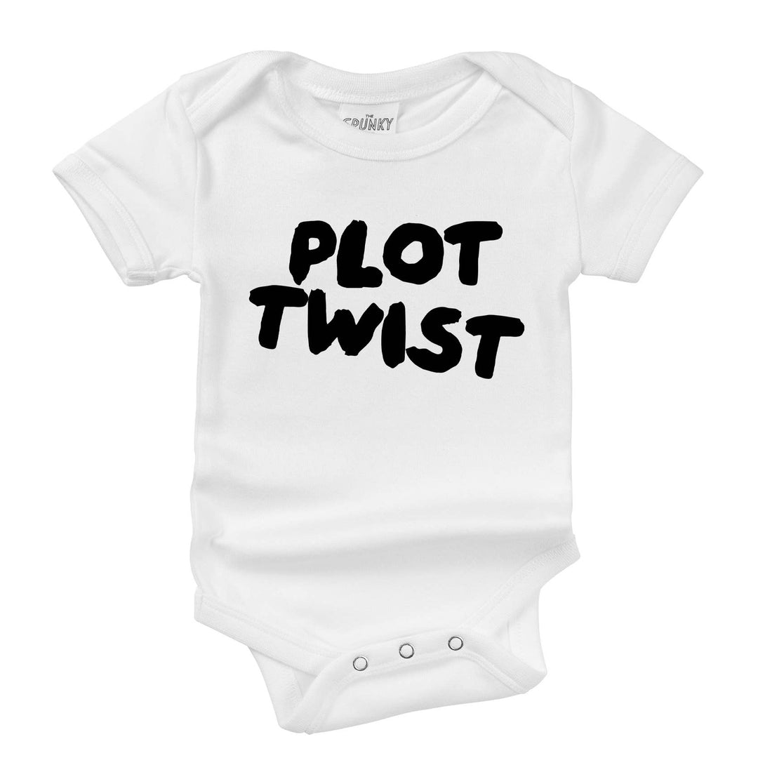 Plot Twist Pregnancy Announcement Bodysuit by Spunky Stork