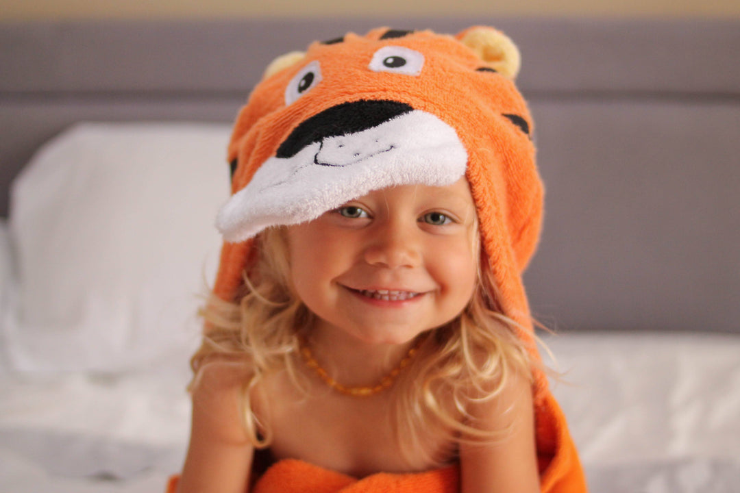 Tiger Hooded Towel by Yikes Twins