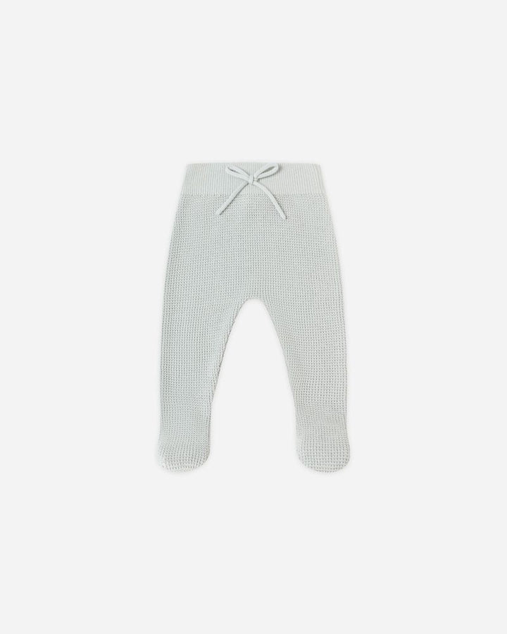 Ice Blue Footed Knit Pant by Quincy Mae