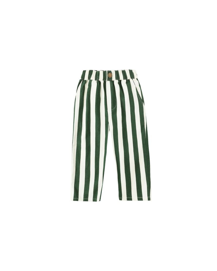Baggy Pants by Rylee + Cru | Green & White Stripes