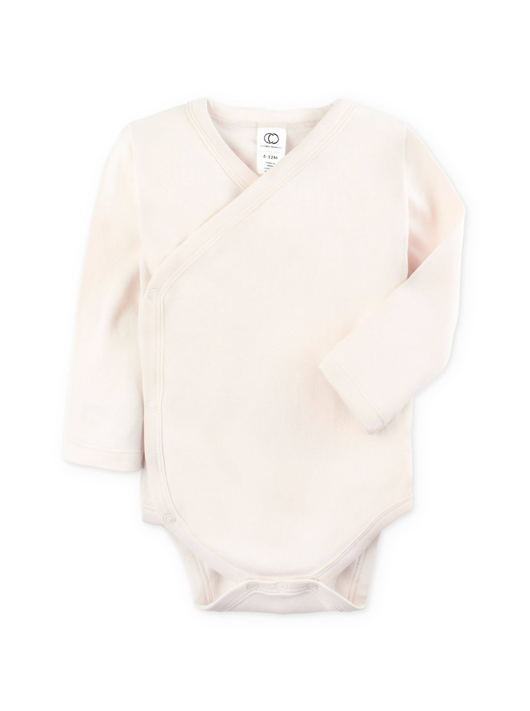 Organic Long Sleeve Kimono Bodysuit - Natural - Babesta