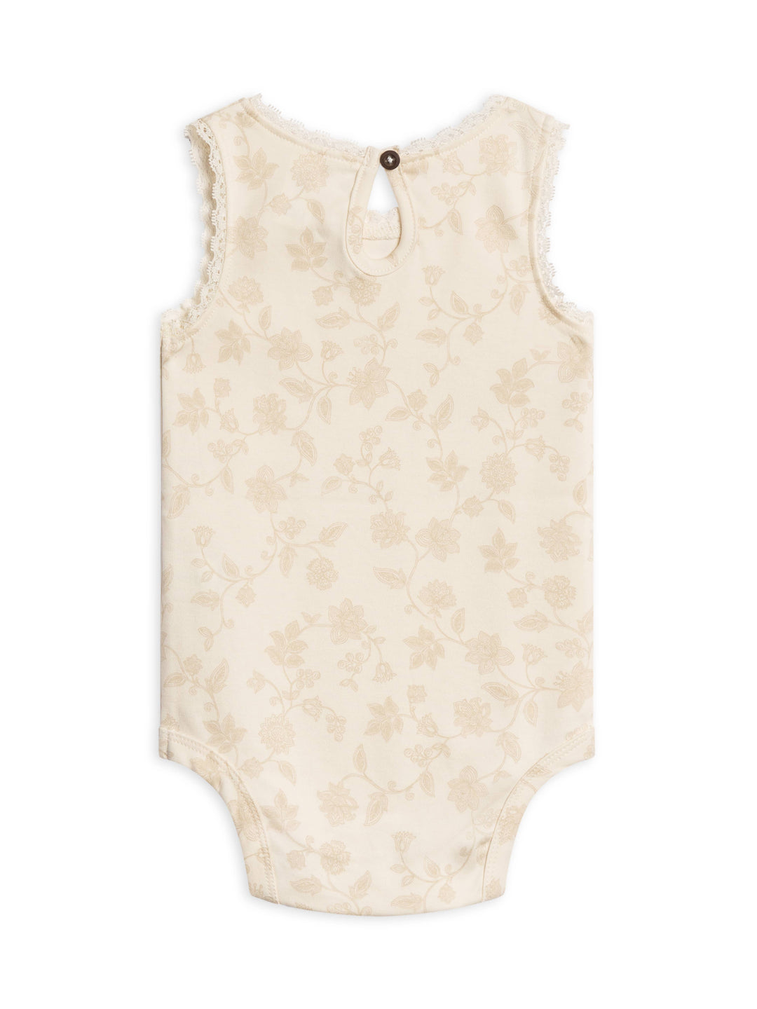 Organic Luna Lace Bodysuit - Aria Floral - Babesta