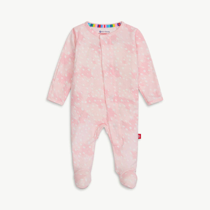 Babesta - Magnetic Me Magnetic Footie Sleepers in Pink Doeskin, Sustainably Made