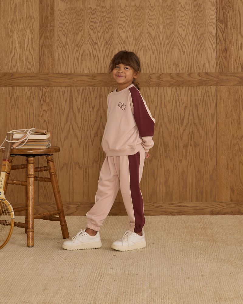 Paneled Sweatpant - Blush - Babesta