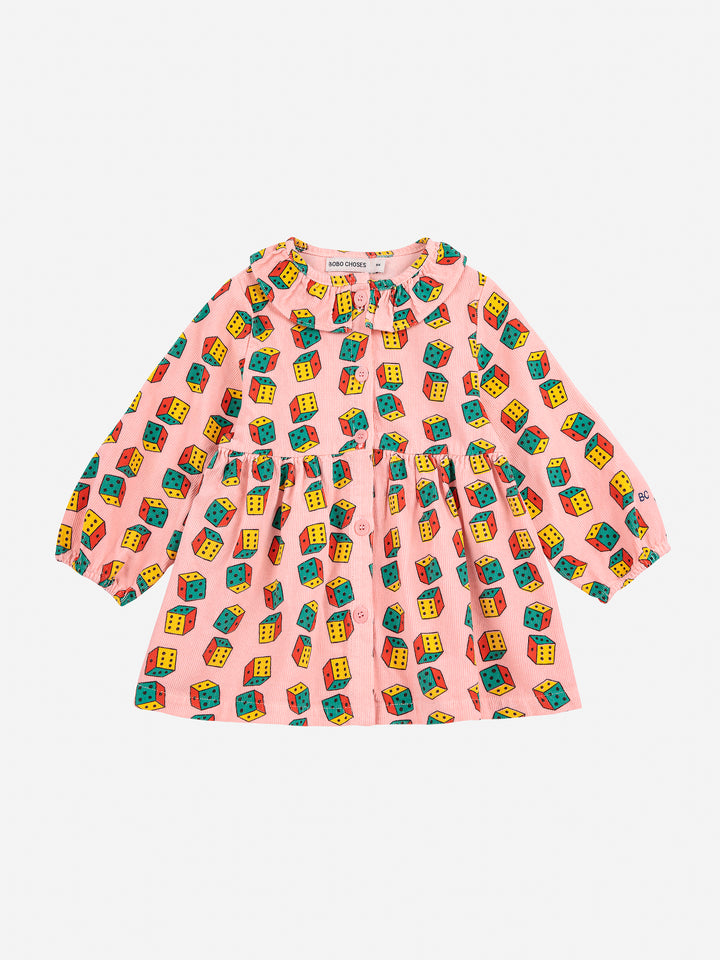 Roll The Dice Corduroy Dress - Babesta