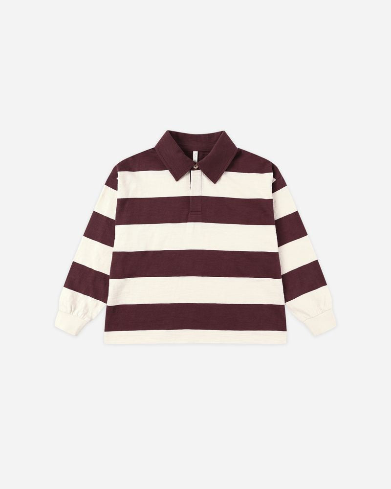 Rugby Polo - Burgundy Stripe - Babesta